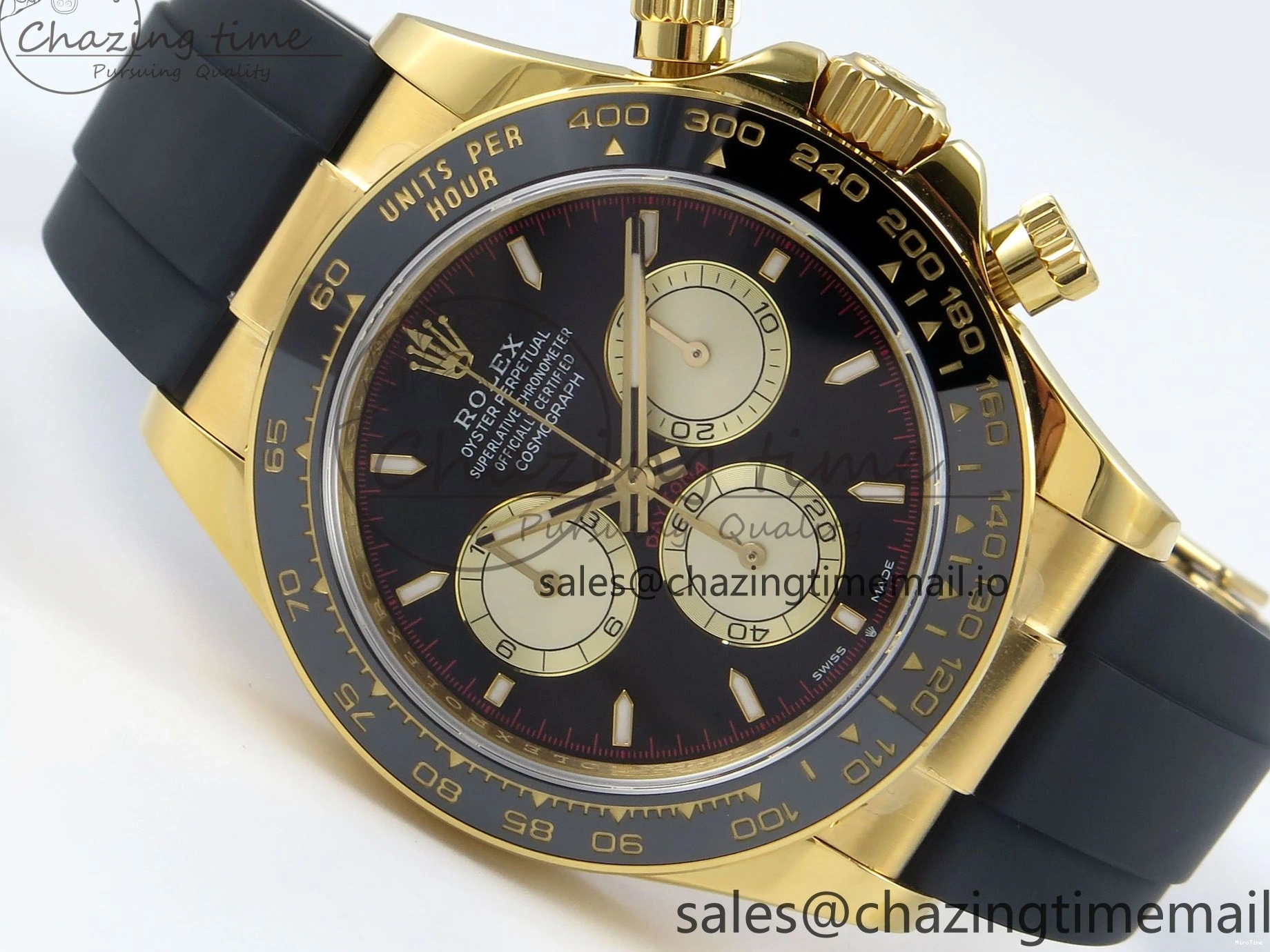 MiroTime 0208 Daytona 126518 QF 1:1 Best Edition Black YG Dial on Oysterflex Strap SH4131 V Functional 283